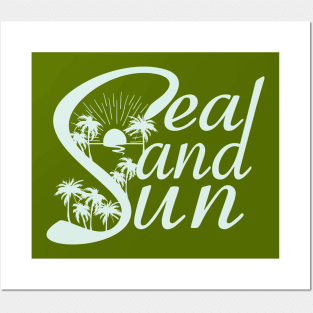 sea sand sun Posters and Art